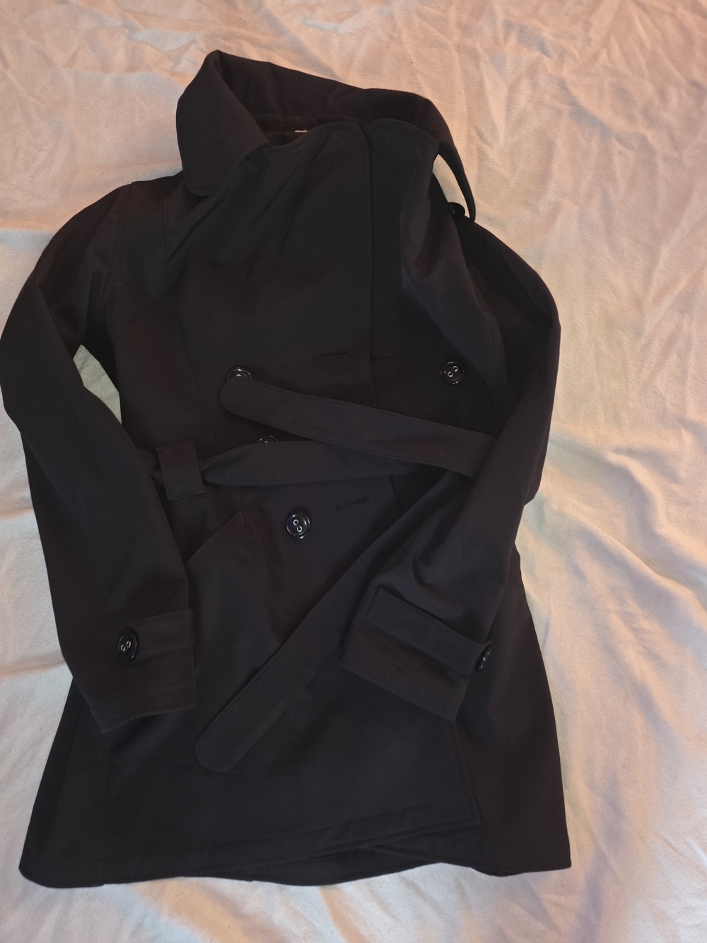 lululemon athletica Black Trench Coat with Belt